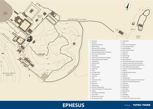 Ephesus Ancient City Map