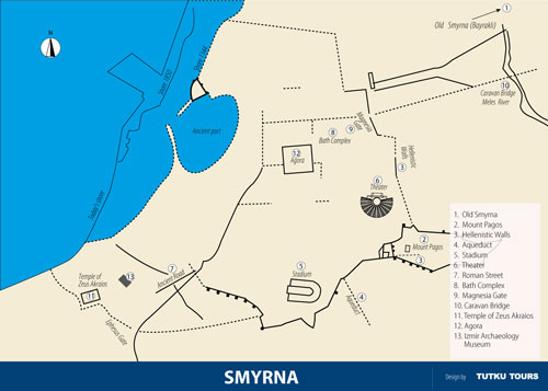 Smyrna Ancient City Map