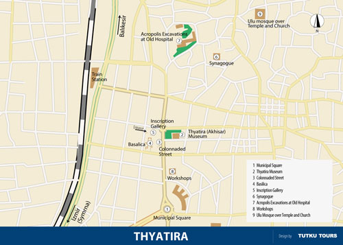 Thyatira Ancient City Map