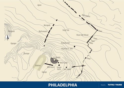 Philadelphia Ancient City Map